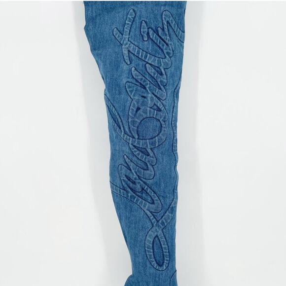 Christian Louboutin Denim Over the Knee Boots - Picture 5 of 15